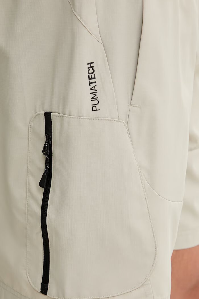 Puma къс панталон мъжки tech бежов със стандартна талия 692187