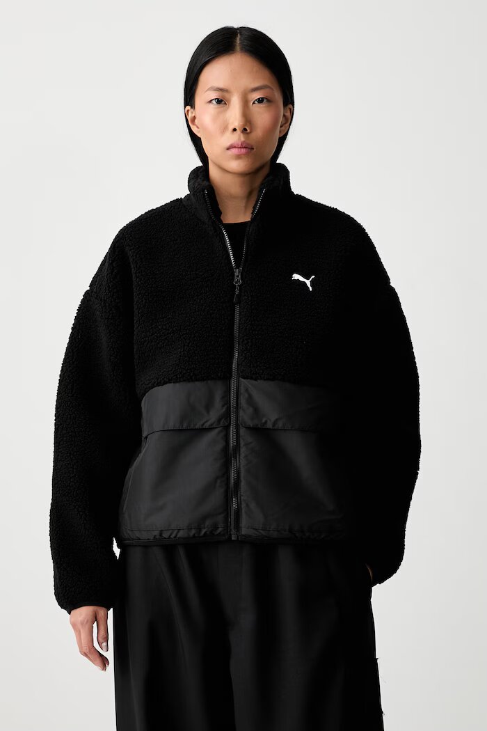 Puma късо яке дамско Sherpa черно 694567