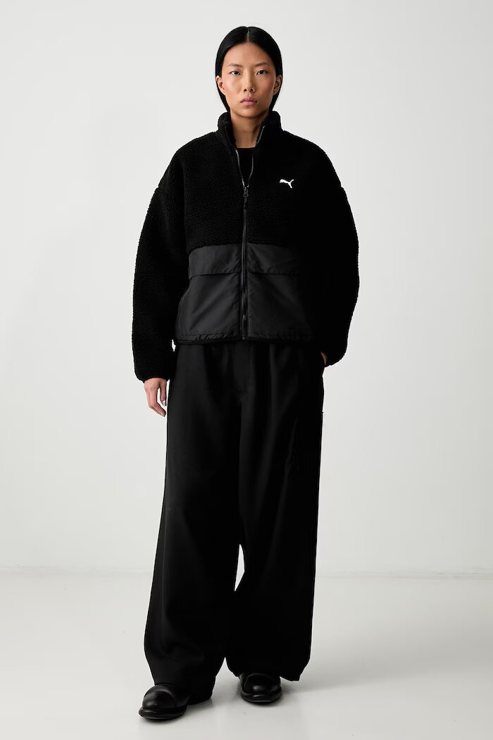 Puma късо яке дамско Sherpa черно 694567