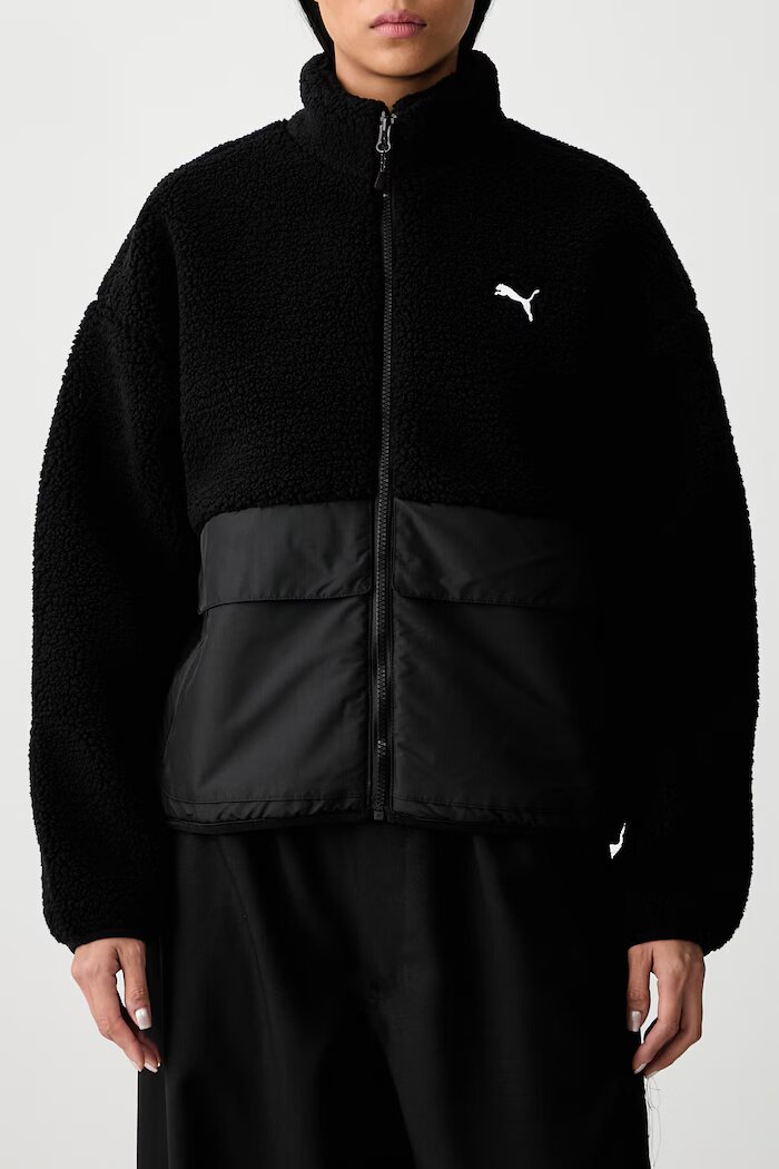 Puma късо яке дамско Sherpa черно 694567