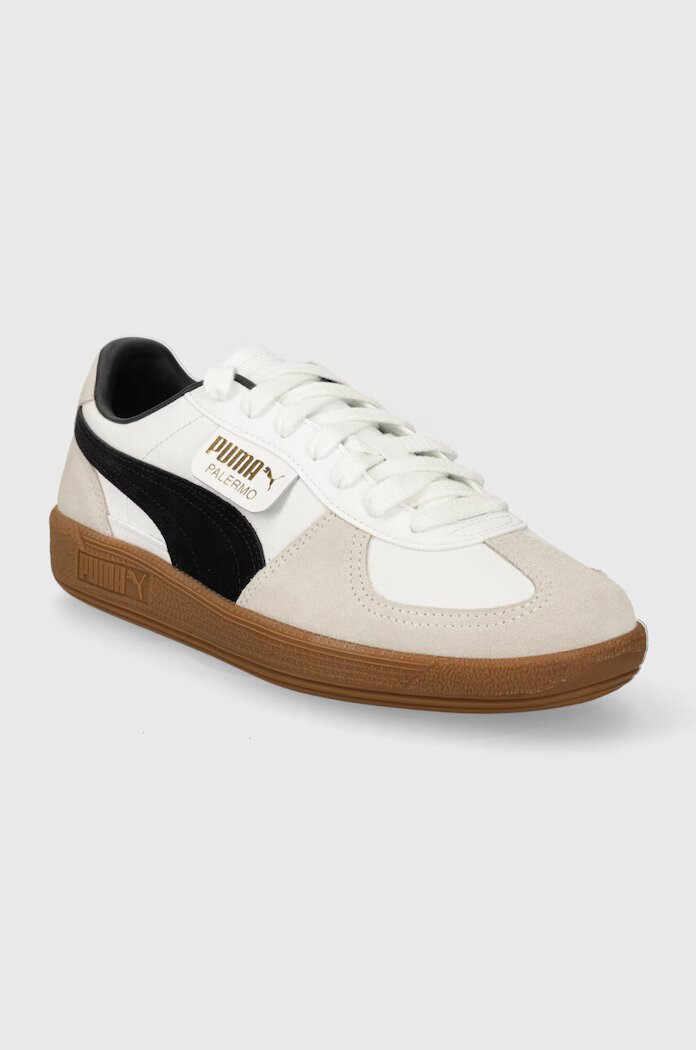 Puma Кожени маратонки Palermo в бяло 396464
