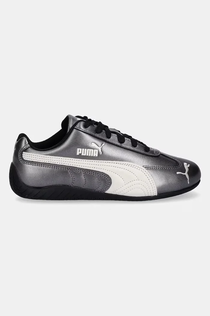 Puma Кожени маратонки Speedcat в сребристо 403689
