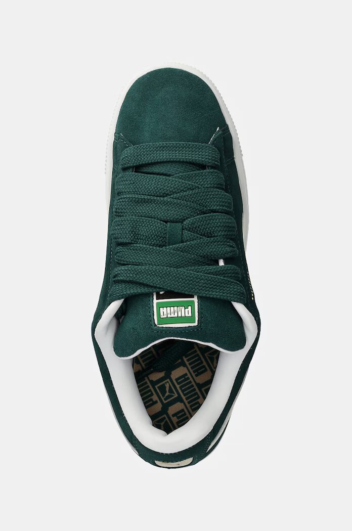 Puma Кожени маратонки Suede XL в зелено 395205