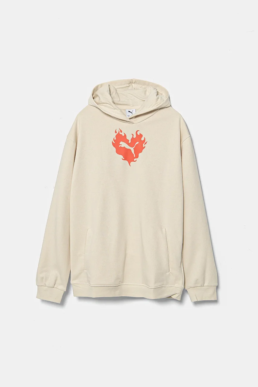 Puma Памучен суичър FLAMING LOVE Hoodie TR
