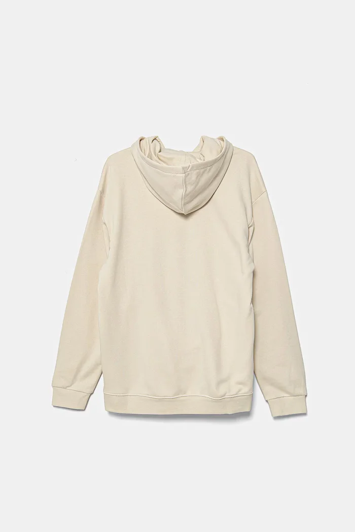 Puma Памучен суичър FLAMING LOVE Hoodie TR в бежово с качулка с принт 685109