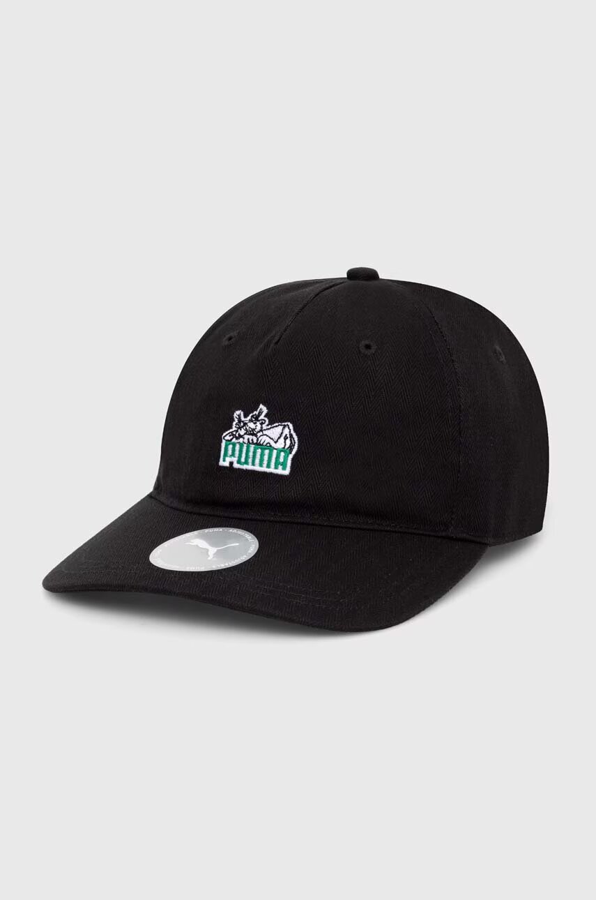 Puma Памучна шапка с козирка Skate Relaxed Low Curve