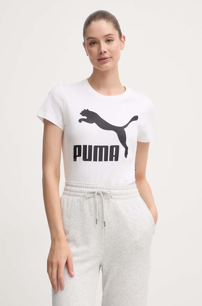 Puma Памучна тениска Classic Logo Tee