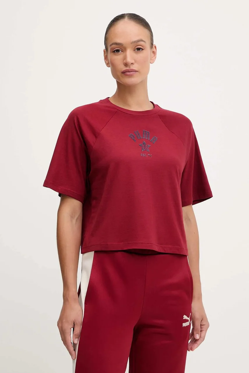 Puma Памучна тениска Classics Play Paris Relaxed Tee