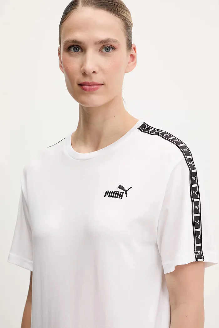 Puma Памучна тениска дамска в бяло 685009