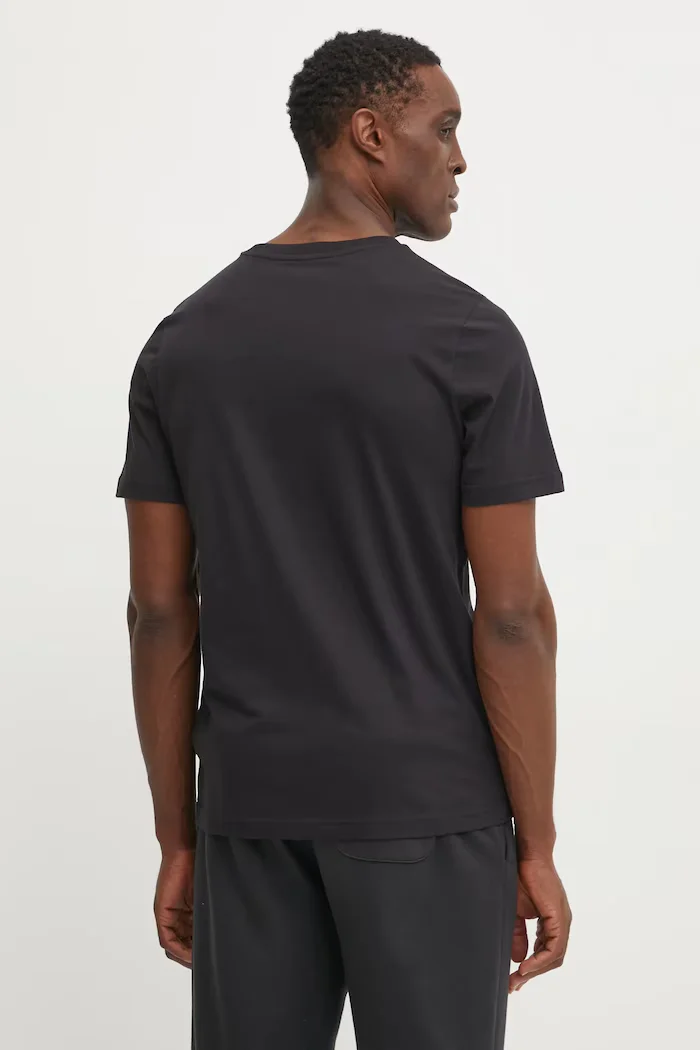 Puma Памучна тениска Essential Logo в черно с апликация 682534