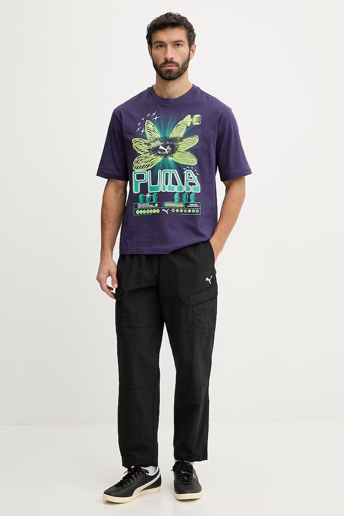 Puma Панталон Wardrobe Essential мъжки в черно с изчистен дизайн 629653