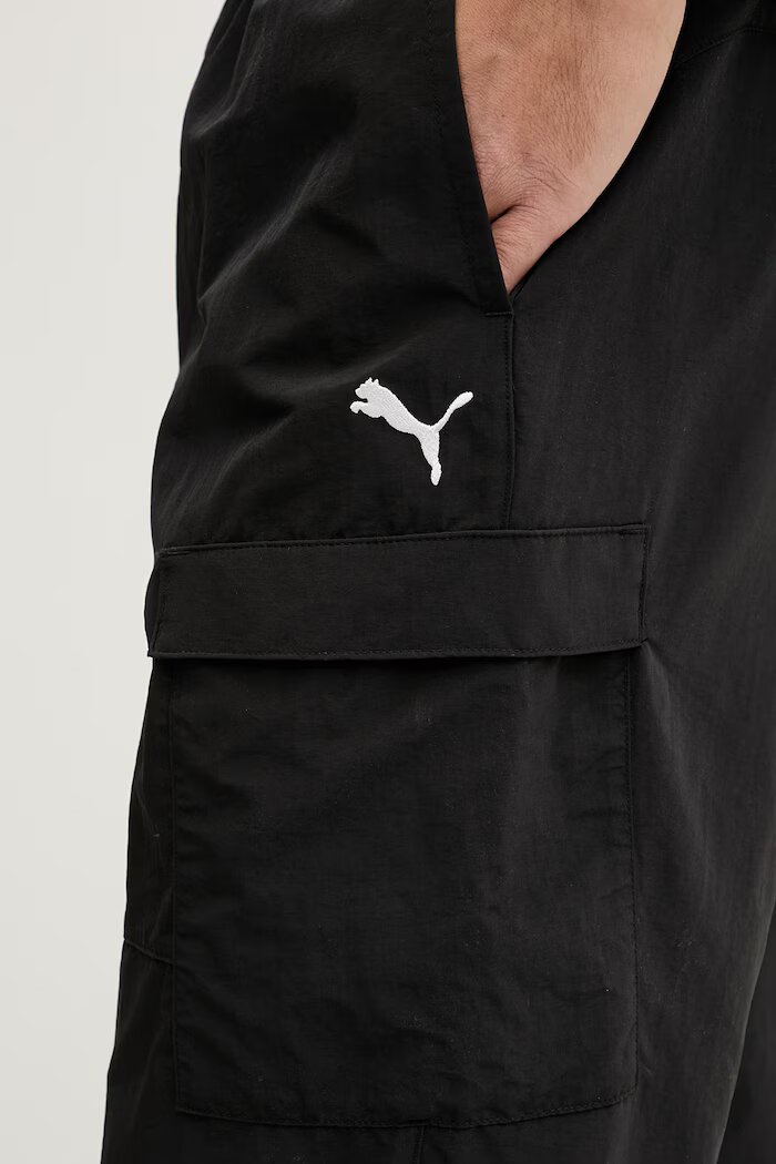 Puma Панталон Wardrobe Essential мъжки в черно с изчистен дизайн 629653