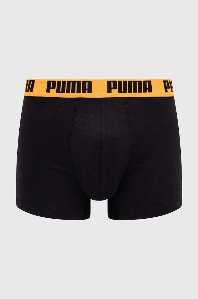 Puma прилепнали боксерки мъжки от памук с еластан Everyday Basic 2 броя черни 938320
