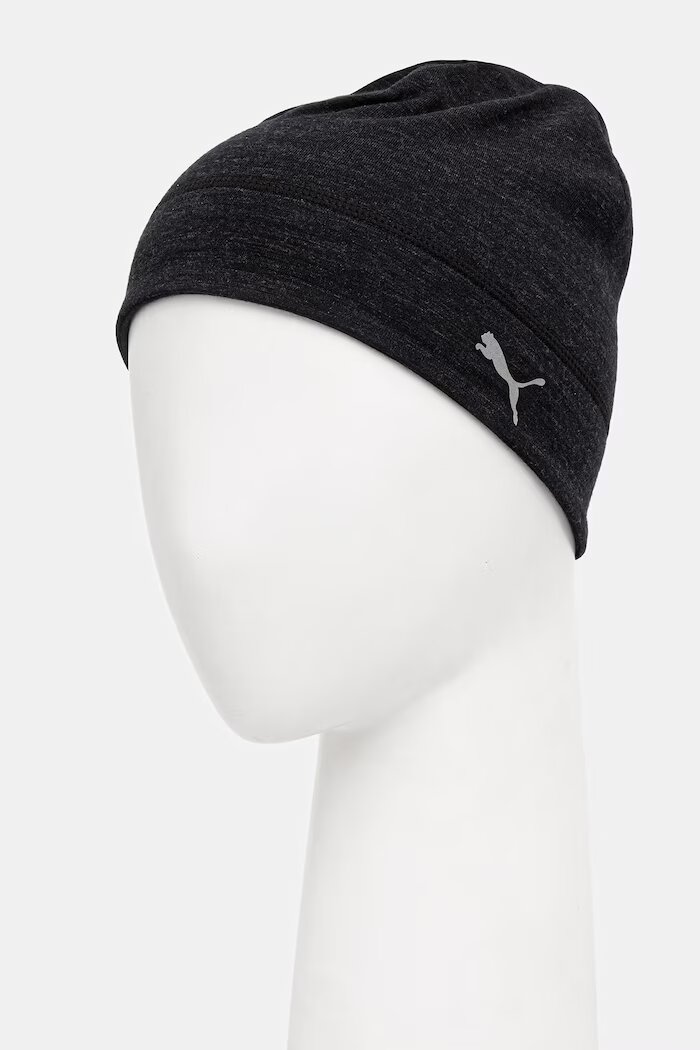 Puma шапка от вълнена материя RACE DAY Merino черна 027285
