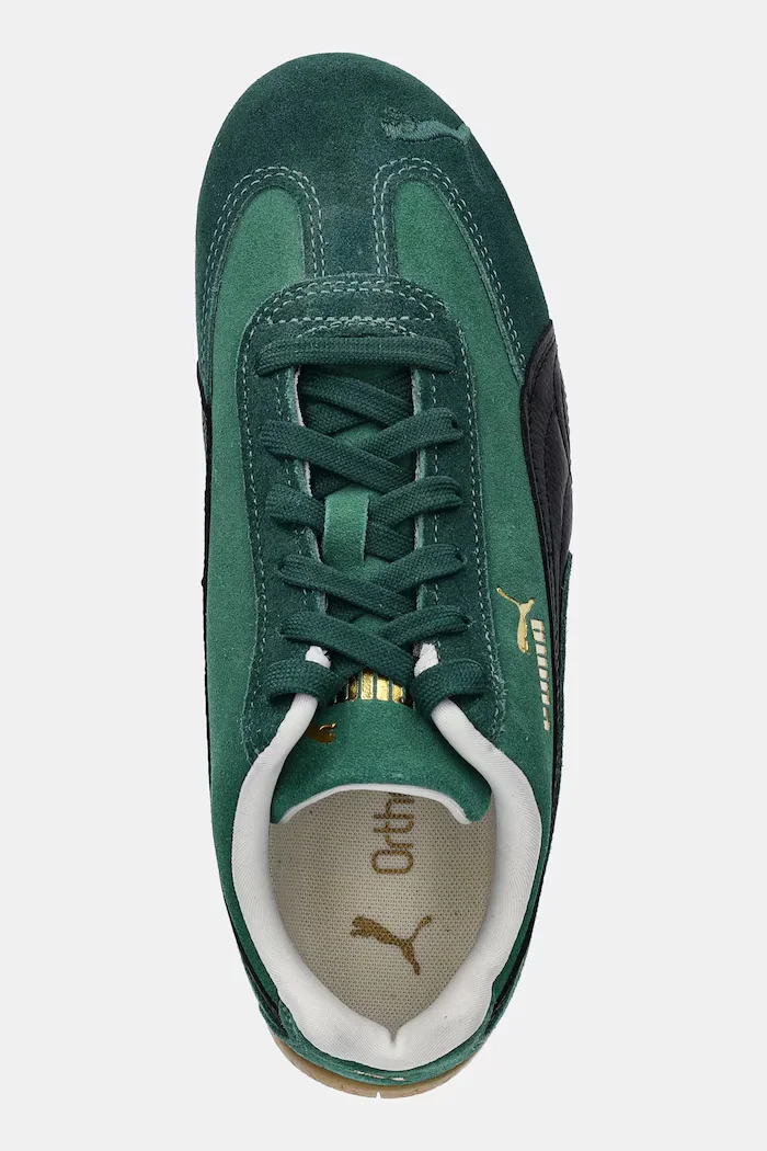 Puma Speedcat маратонки дамски от велур зелени 406329