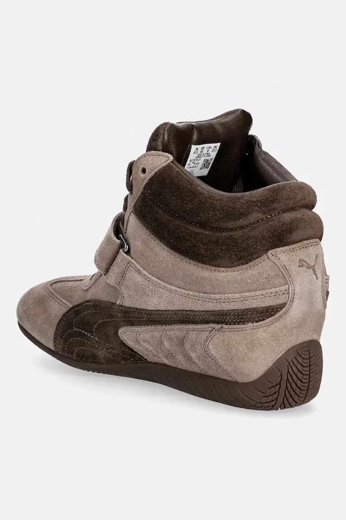 Puma Speedcat Wedge маратонки дамски от велур кафяви 407878
