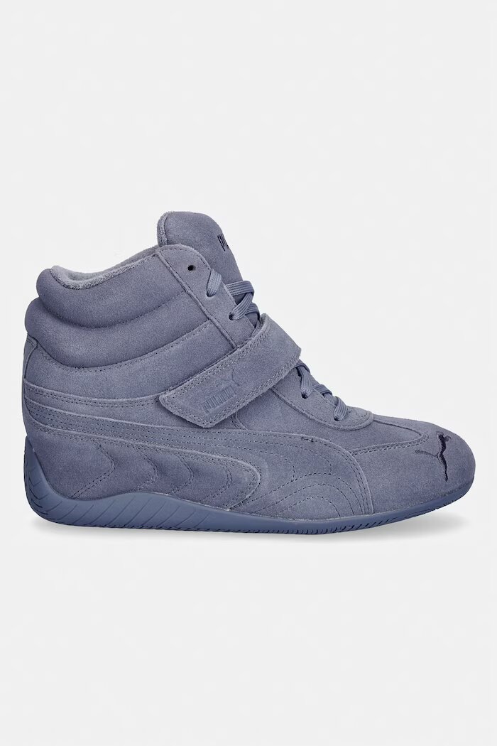 Puma Speedcat Wedge маратонки дамски велурени сиви 408118