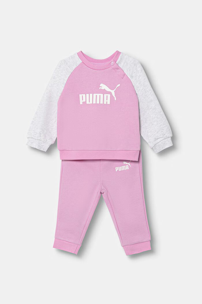 Puma спортен анцуг за деца с памук MINICATS ESS Raglan Crew Se розов 686281