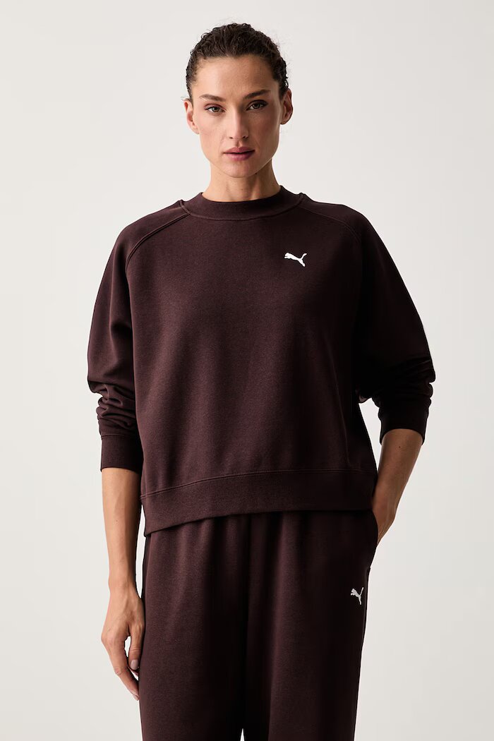 Puma спортен комплект анцуг дамски с памук кафяв 693995