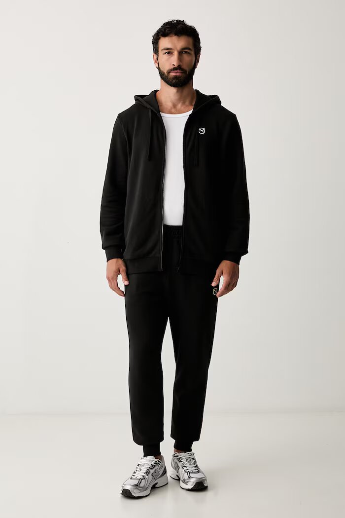 Puma спортен комплект анцуг мъжки от памук Essentials Elevated черен 695216