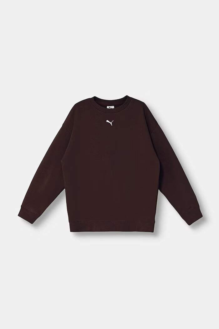 Puma спортен комплект анцуг за деца с памук Loungewear Sweat Suit кафяв 689727