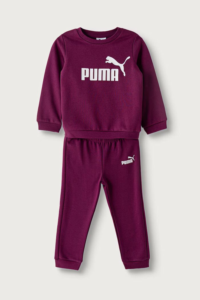 Puma спортен комплект анцуг за деца с памук MINICATS ESS Crew Set FL INF виолетов 686280