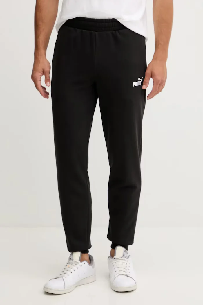 Puma Спортен панталон Essential Sweatpants мъжки в черно с изчистен дизайн 682606