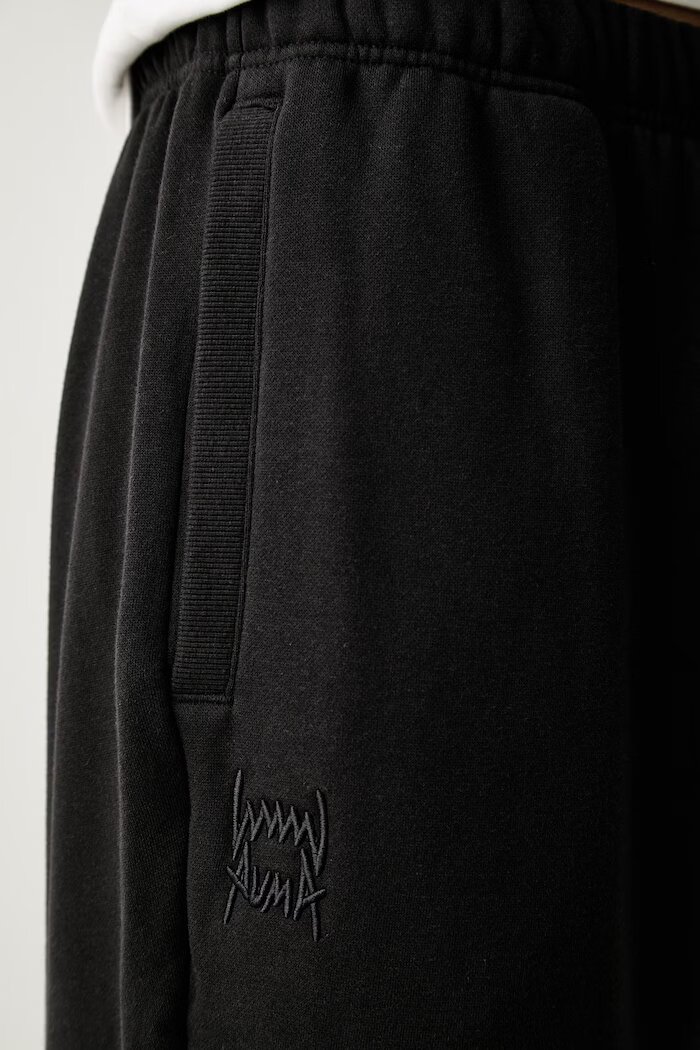 Puma спортен панталон мъжки с памук FUNDAMENTALS черен със стандартна талия 694547
