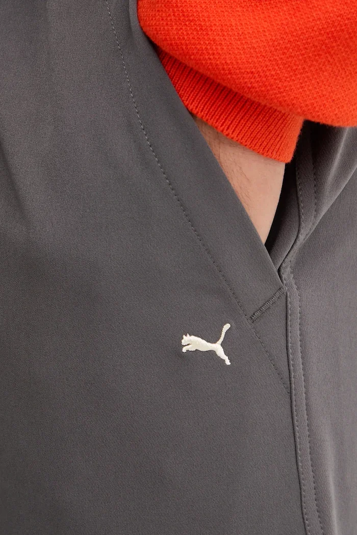 Puma Спортен панталон мъжки в сиво с изчистен дизайн 632313