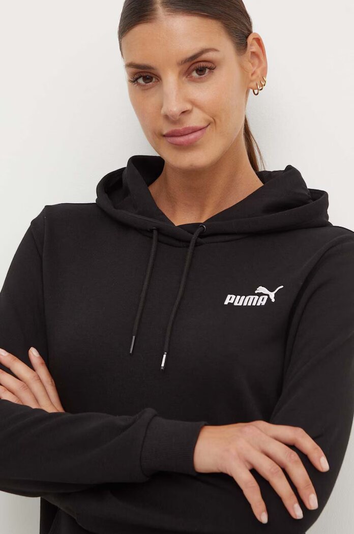 Puma Суичър 848332 дамска в черно с апликация 586692 848332