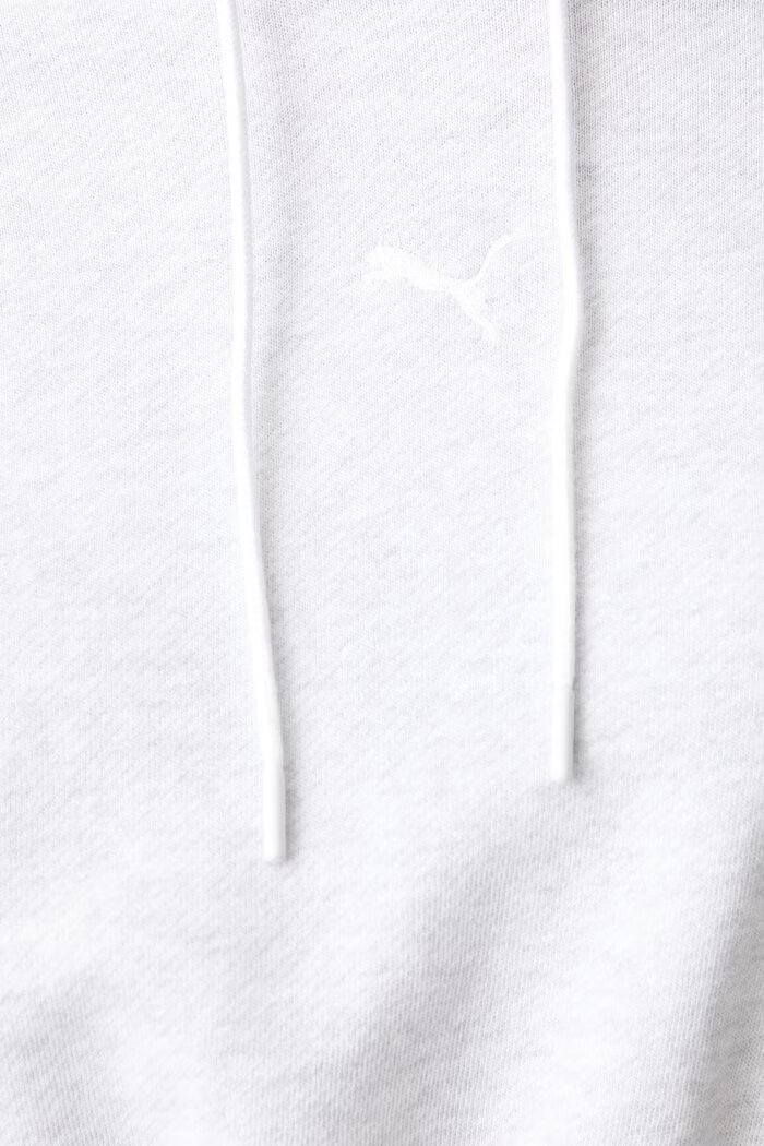 Puma суичър с качулка дамски от памук Essentials Cropped Balloon сив 636671