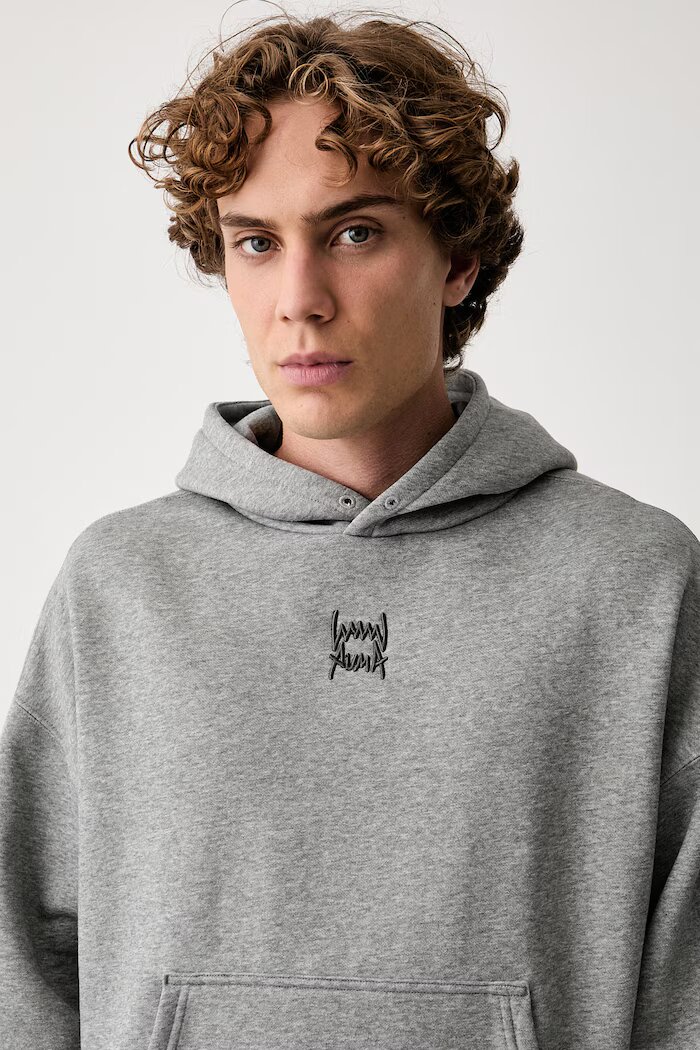 Puma суичър с качулка мъжки с памук FUNDAMENTALS сив 694546