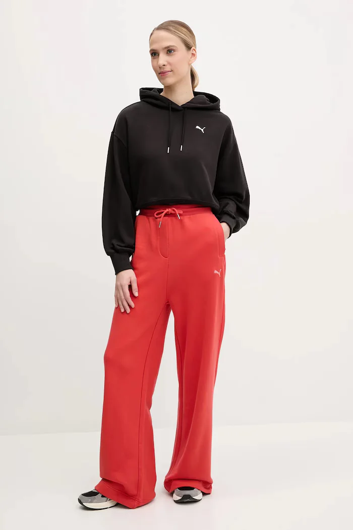 Puma Суичър в черно с качулка с изчистен дизайн 629746