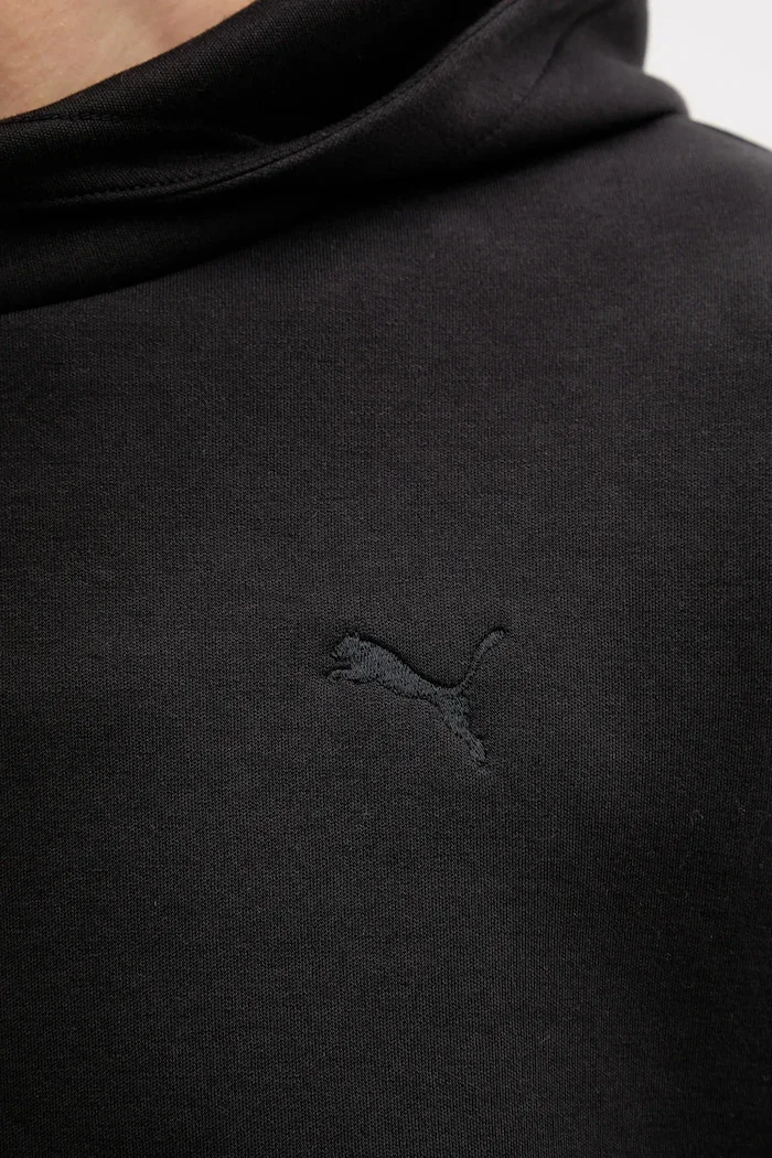 Puma Суичър в черно с качулка с изчистен дизайн 632051