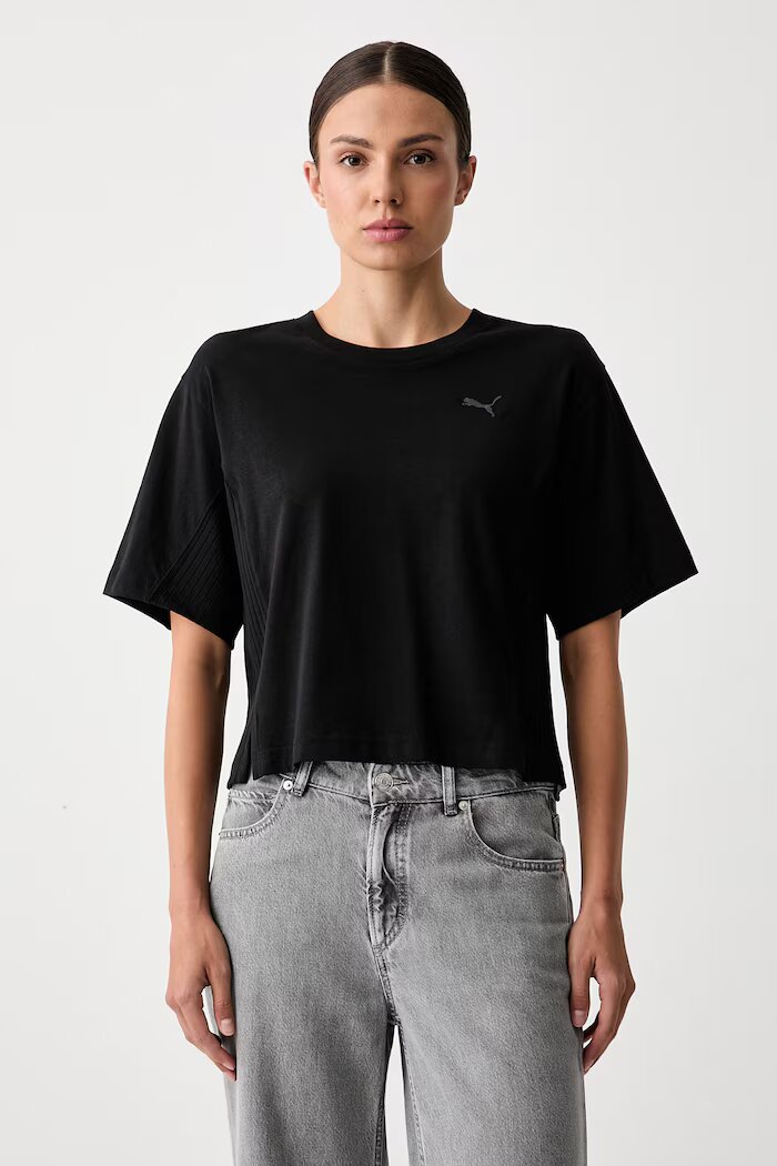 Puma тениска дамска от памук HER черна 694030