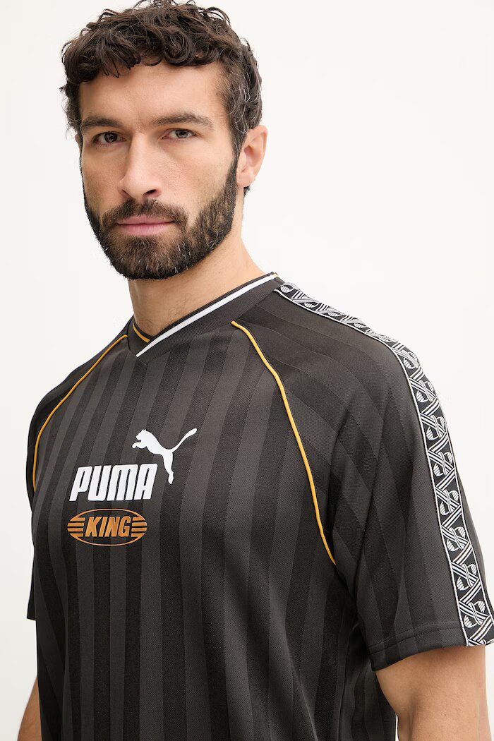 Puma Тениска KING Relaxed Football Jersey в черно с десен 632563