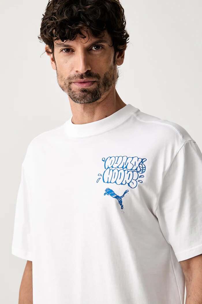 Puma тениска мъжка от памук бяла 694552