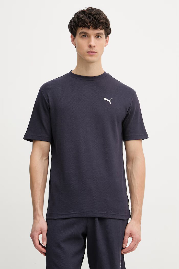 Puma тениска мъжка от памук Essential elevated тъмносиня 692018