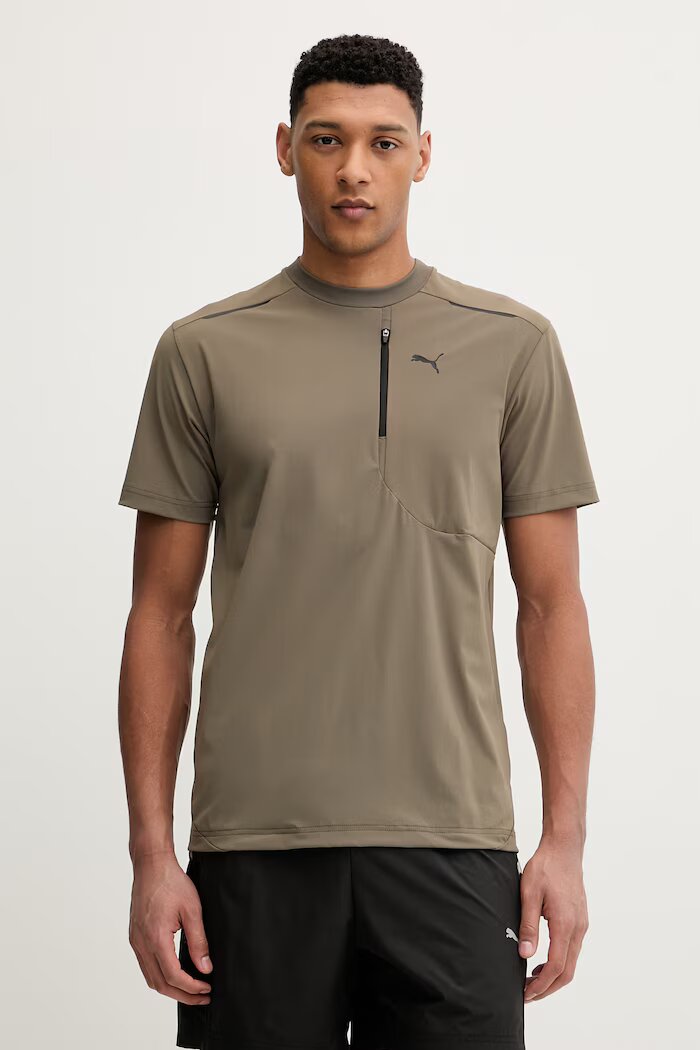 Puma Тениска tech в зелено с изчистен дизайн 634413