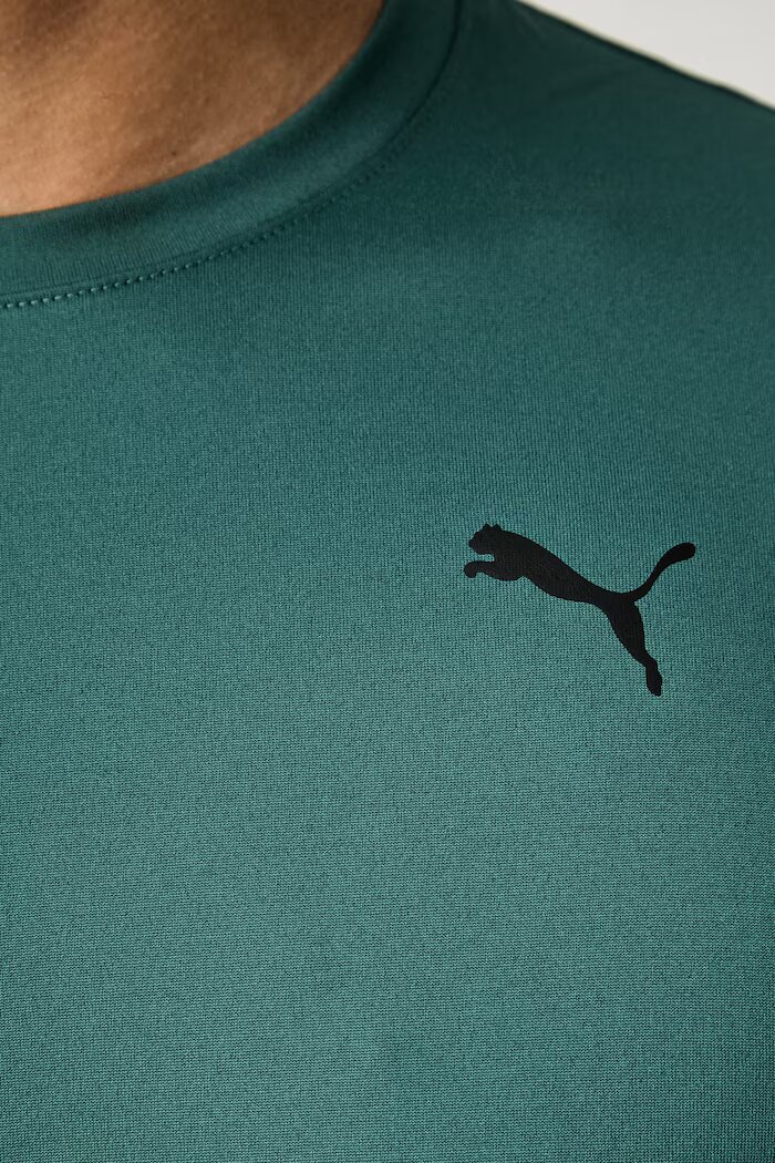Puma тениска за трениране мъжка Essentials Solid cat Tee тюркоазена 525908