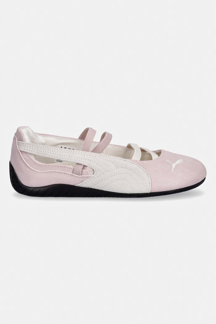 Puma Велурени балеринки Speedcat Ballet в черно 401287