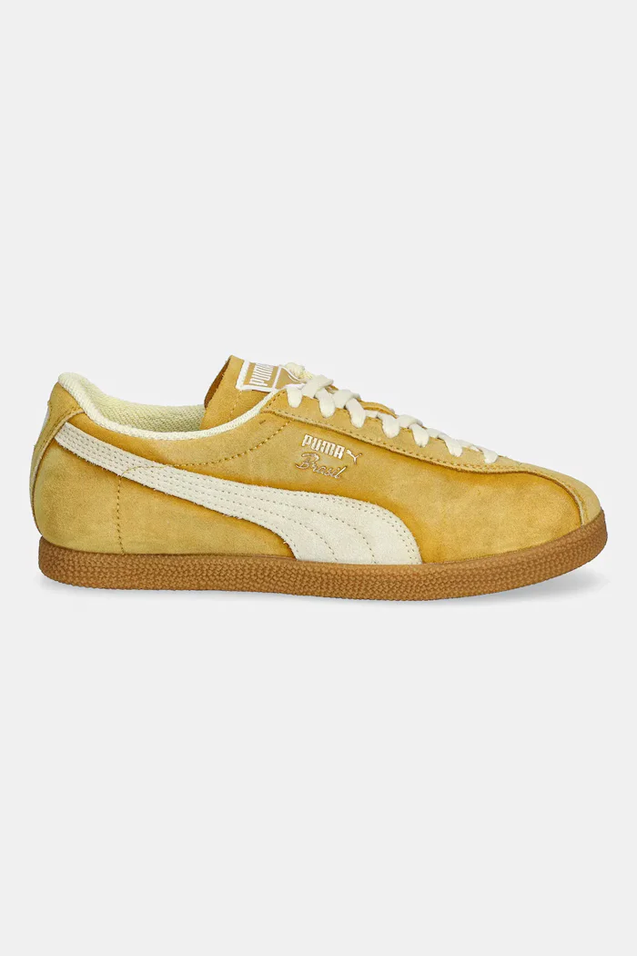 Puma Велурени маратонки Brasil The NeverWorn V в жълто 401643