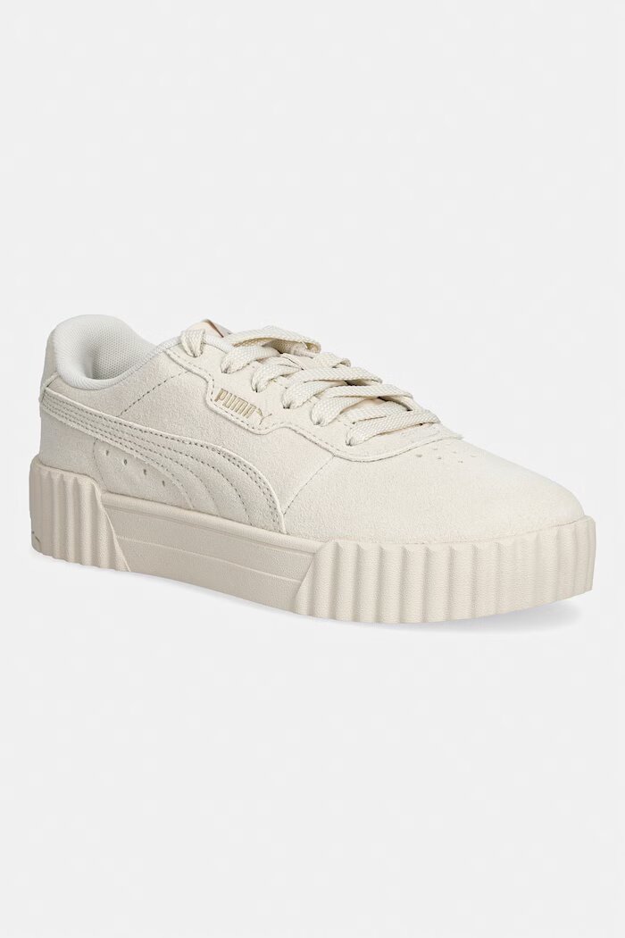 Puma Велурени маратонки Carina 3.0 в бежово 400721