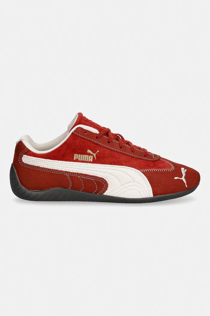 Puma Велурени маратонки Speedcat Wine Club Wns в кафяво 402562