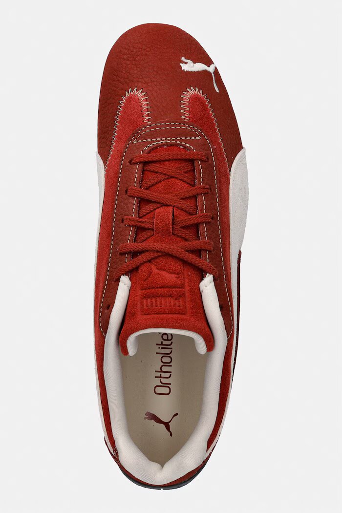 Puma Велурени маратонки Speedcat Wine Club Wns в кафяво 402562