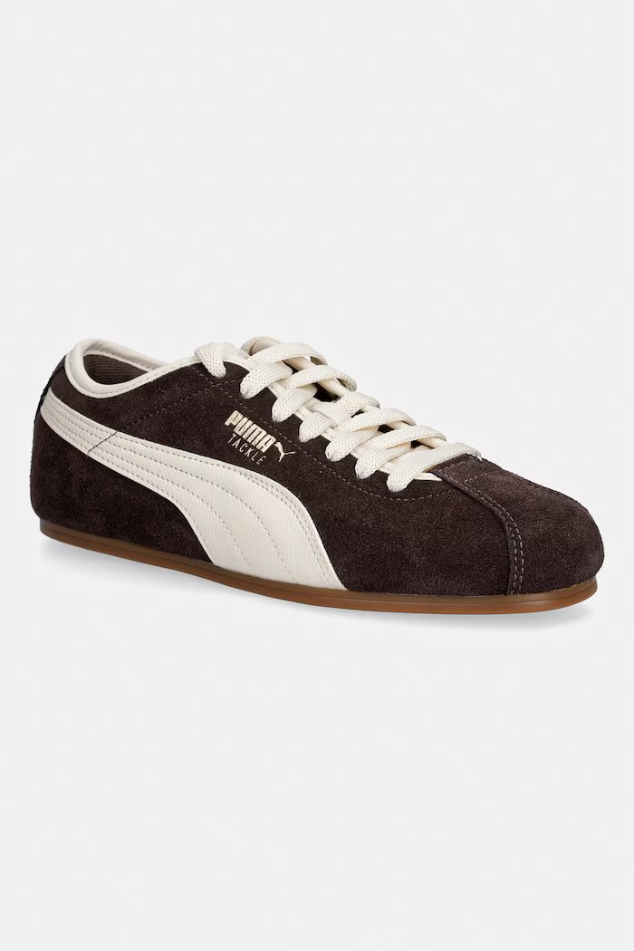 Puma Велурени маратонки Tackle в кафяво 404456