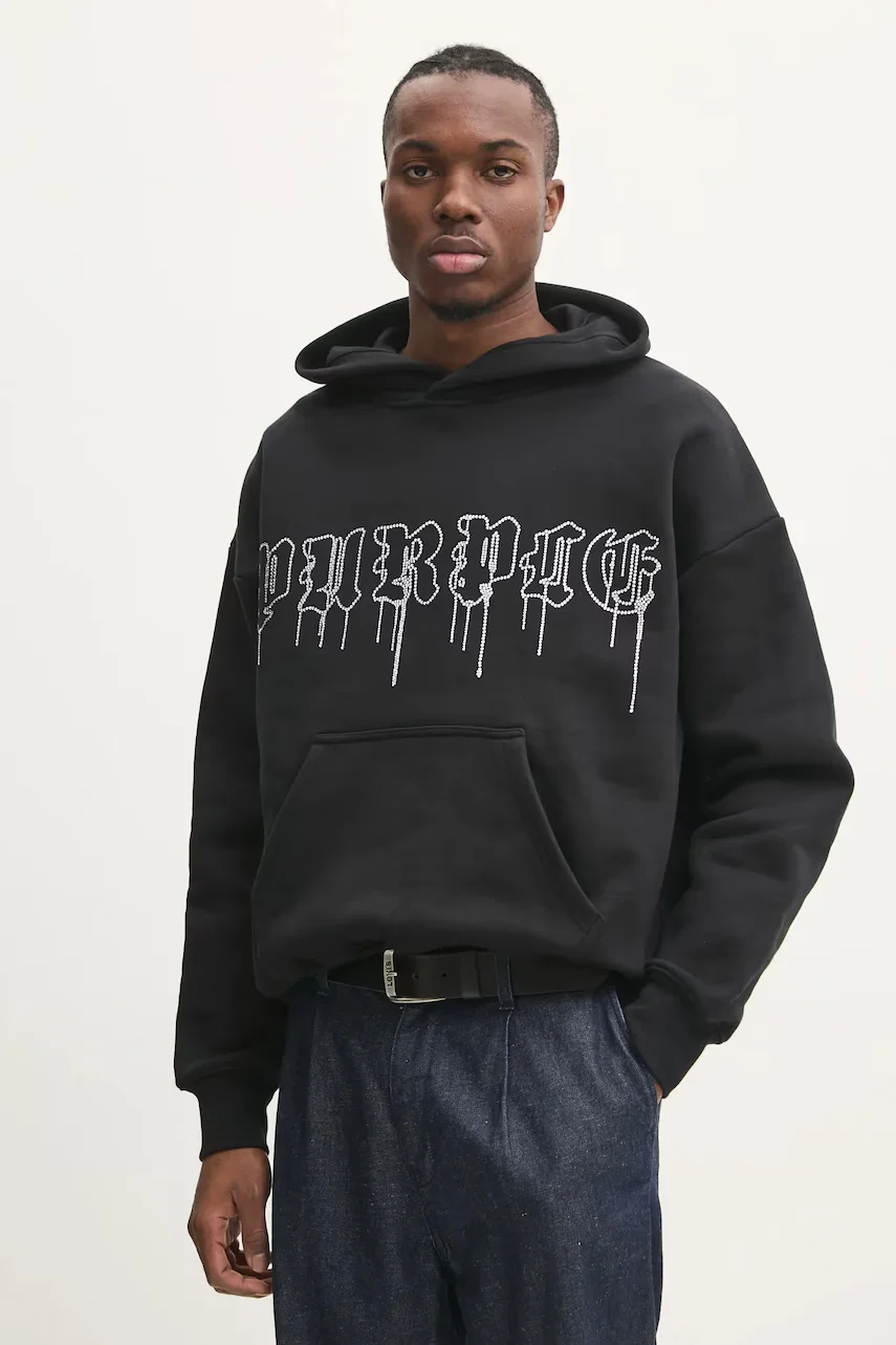PURPLE BRAND Памучен суичър HWT FLEECE PO HOODY