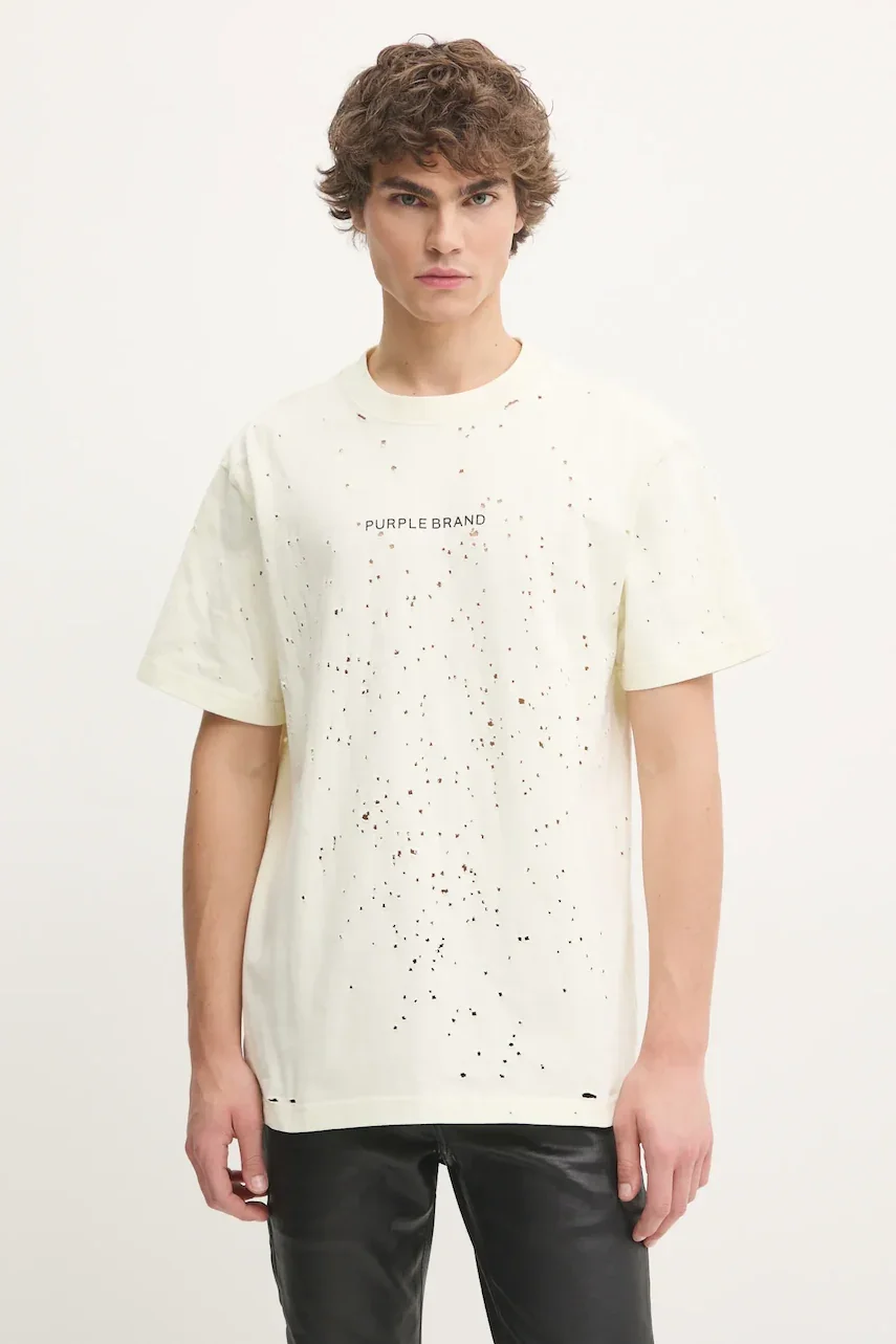 PURPLE BRAND Памучна тениска HWT JERSEY SS TEE