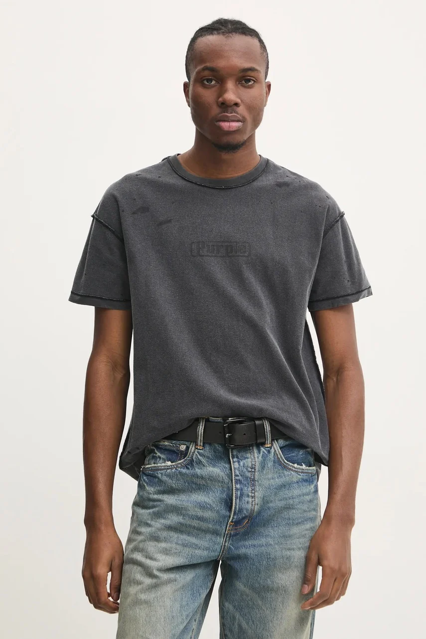 PURPLE BRAND Памучна тениска TEXTURED INSIDE OUT TEE