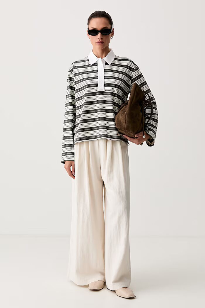 rag & bone блуза с дълги ръкави дамска от памук Kelly зелена RE5M32PT3KW